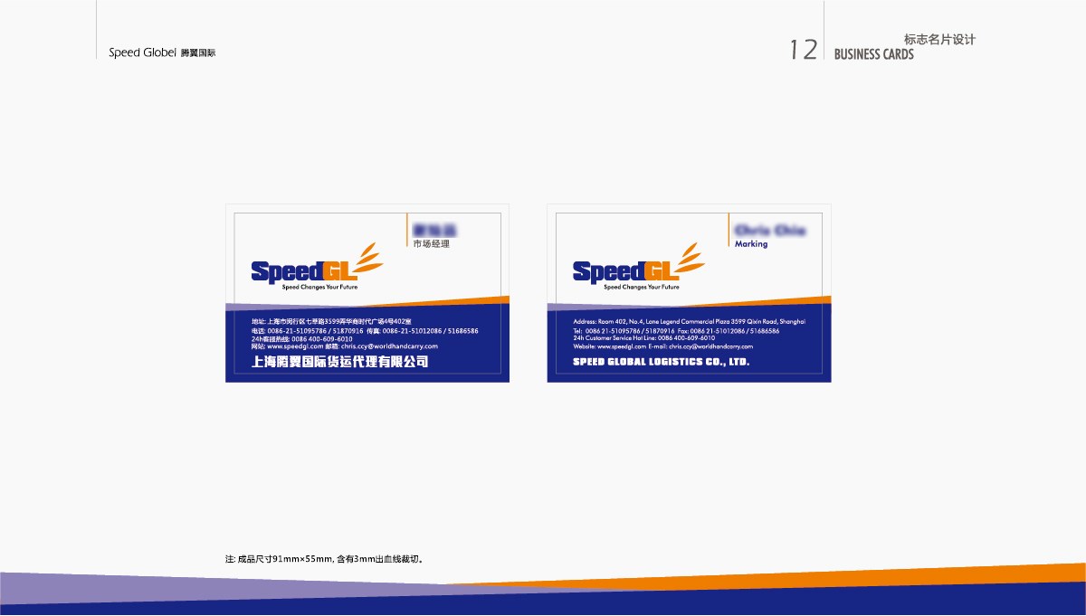 SpeedGL腾翼-腾翼搏时国际货运logo,vi设计-通正设计