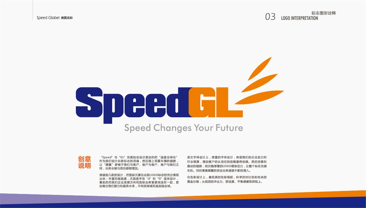 SpeedGL腾翼-腾翼搏时国际货运logo,vi设计-通正设计